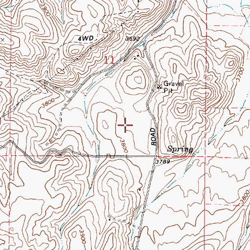 Topographic Map of Baker City Sanitary Landfill, OR