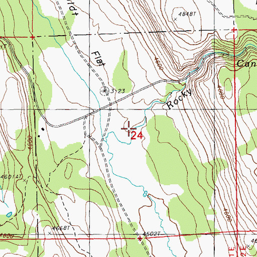 Topographic Map of Rocky Canyon, OR