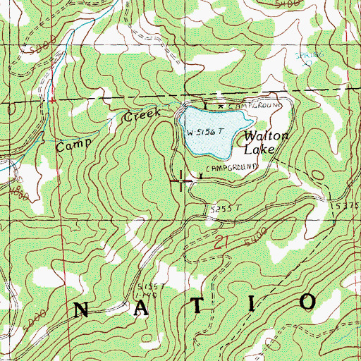 Topographic Map of Walton Lake Campground, OR
