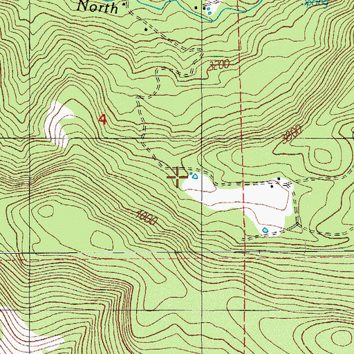 Topographic Map of Swamp Creek Reservoir, OR