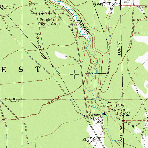 Topographic Map of South Entrance Crater Lake National Park, OR