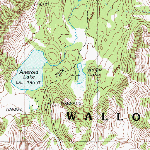 Topographic Map of Rogers Lake, OR