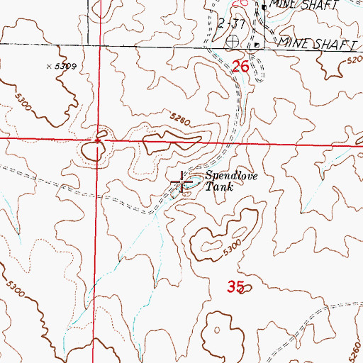 Topographic Map of Spendlove Tank, AZ