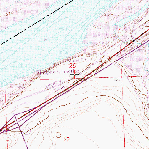 Topographic Map of Heppner Junction, OR