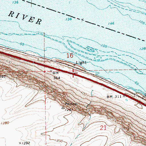 Topographic Map of Hook (historical), OR