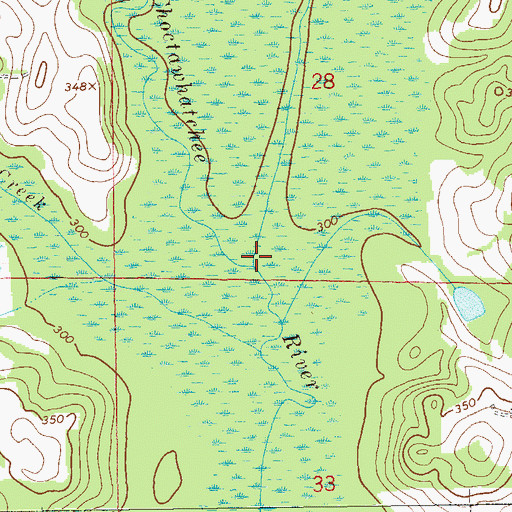 Topographic Map of Cowpens Creek, AL