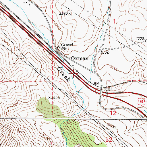 Topographic Map of Caton (historical), OR