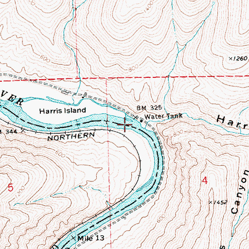 Topographic Map of Mays (historical), OR