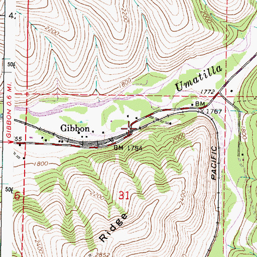 Topographic Map of Mikecha (historical), OR