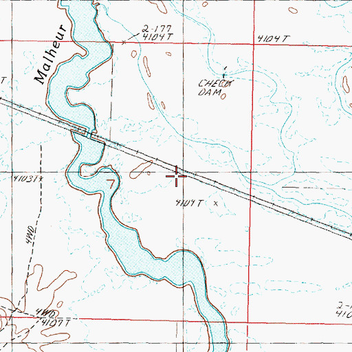 Topographic Map of Albritton (historical), OR