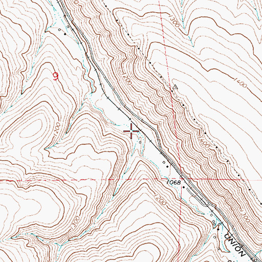 Topographic Map of Bates (historical), OR