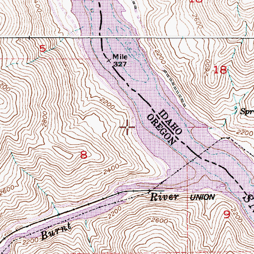 Topographic Map of Blakes (historical), OR