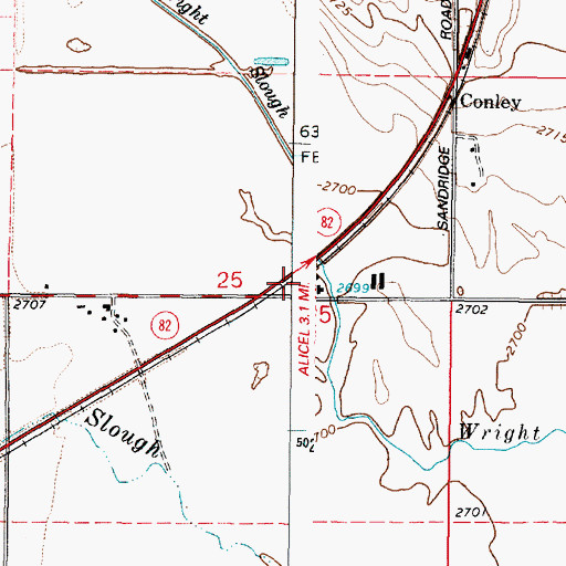 Topographic Map of Booth Lane (historical), OR