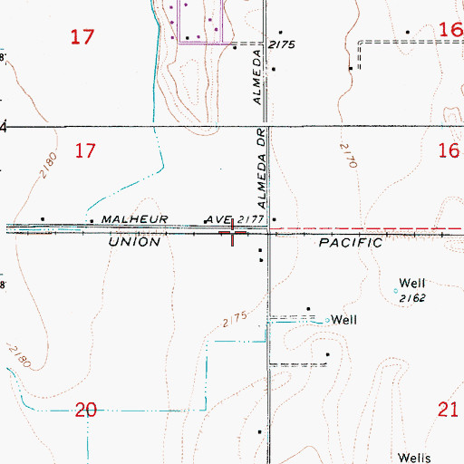 Topographic Map of Claude (historical), OR