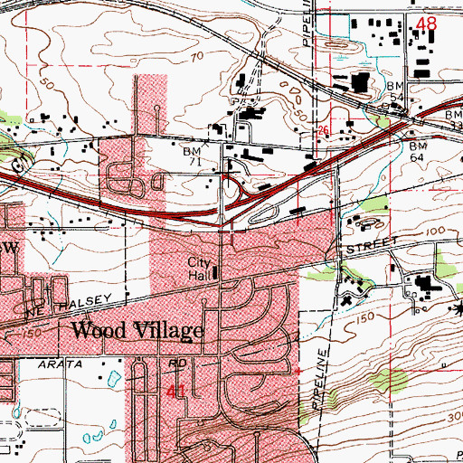 Topographic Map of Eri (historical), OR