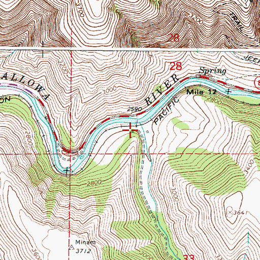 Topographic Map of Harris (historical), OR