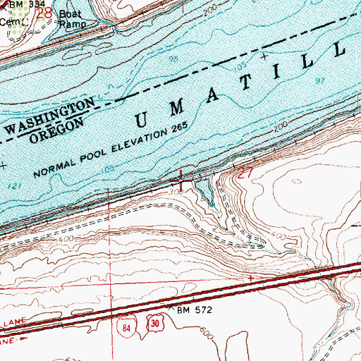 Topographic Map of Langs (historical), OR