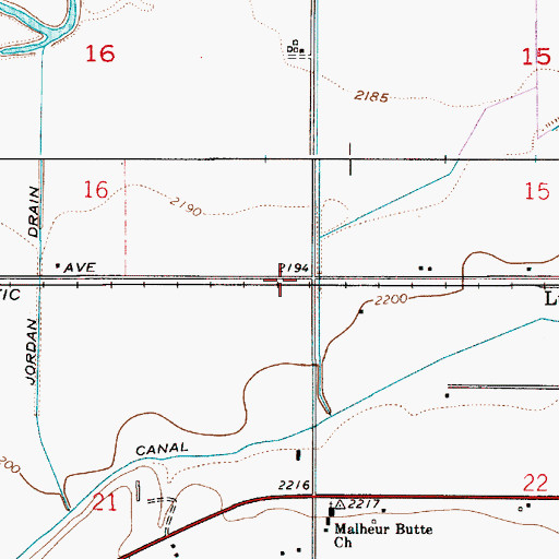 Topographic Map of Mayberg (historical), OR
