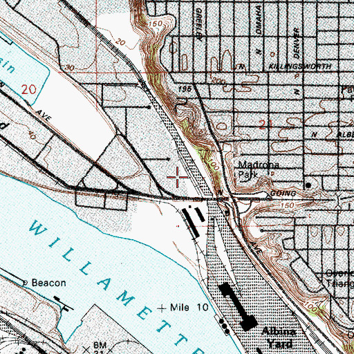 Topographic Map of Millroad (historical), OR