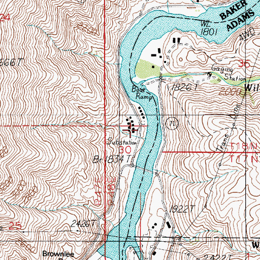 Topographic Map of Retrah (historical), OR