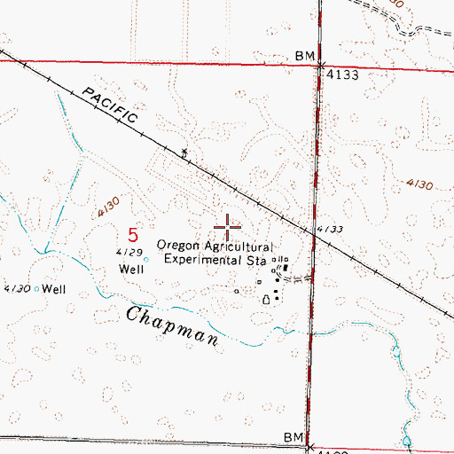 Topographic Map of Rodeo (historical), OR