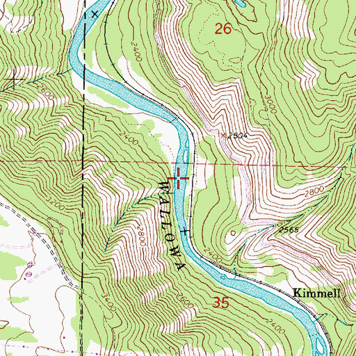 Topographic Map of Scotts Spur (historical), OR