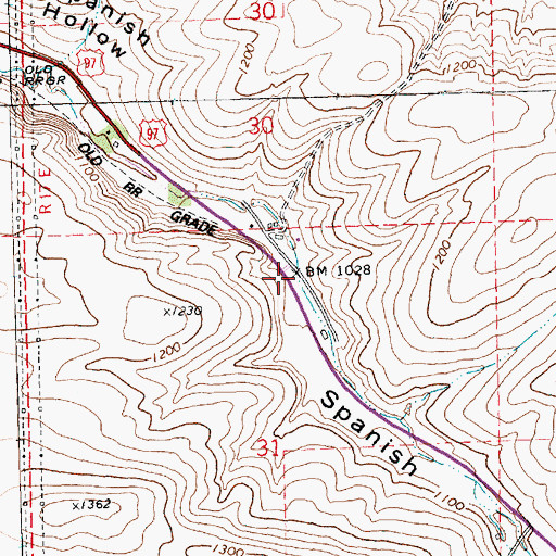 Topographic Map of Sink (historical), OR