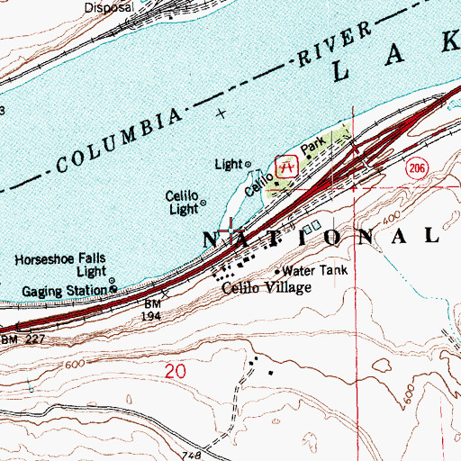 Topographic Map of Tumwater (historical), OR