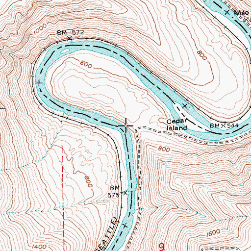 Topographic Map of Tunnel (historical), OR