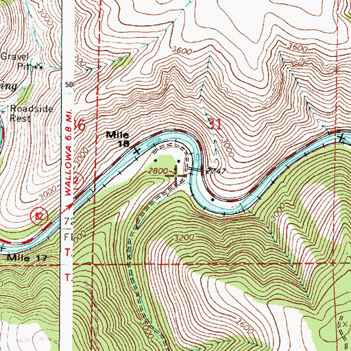 Topographic Map of Wade (historical), OR