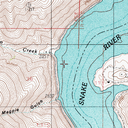 Topographic Map of Winslow (historical), OR