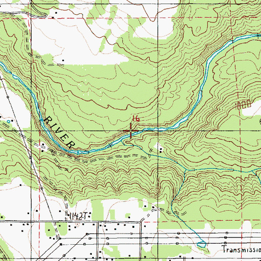 Topographic Map of Badger Creek, OR