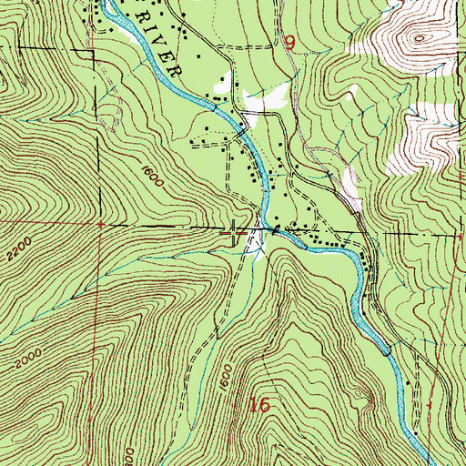 Topographic Map of Cheeney Creek, OR