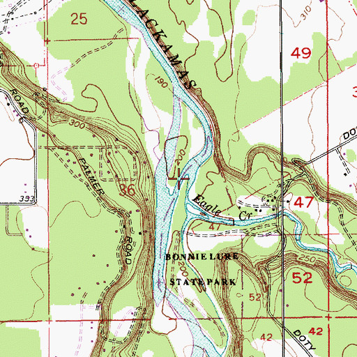 Topographic Map of Eagle Creek, OR