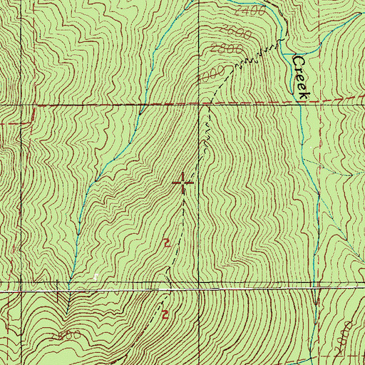 Topographic Map of Eagle Creek Cutoff, OR