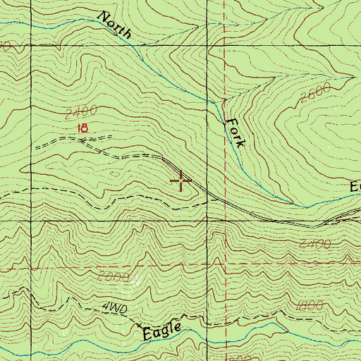 Topographic Map of Eagle Creek Lookout, OR