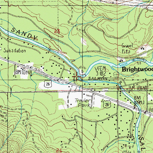 Topographic Map of Salmon River, OR