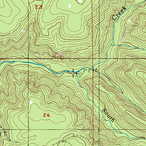 Topographic Map of South Fork Eagle Creek, OR