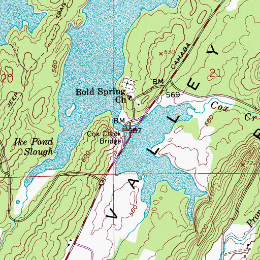 Topographic Map of Cox Creek Bridge, AL