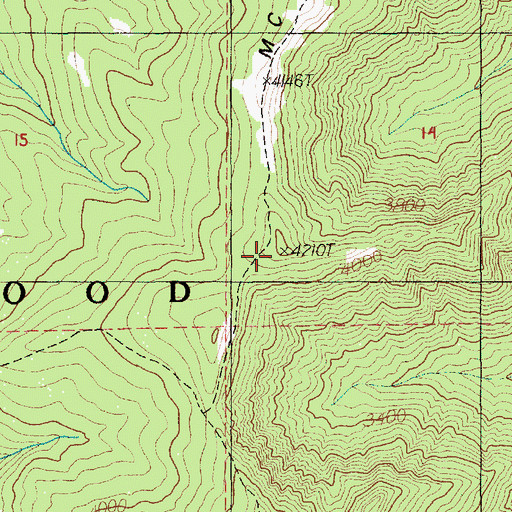 Topographic Map of McIntyre Ridge, OR