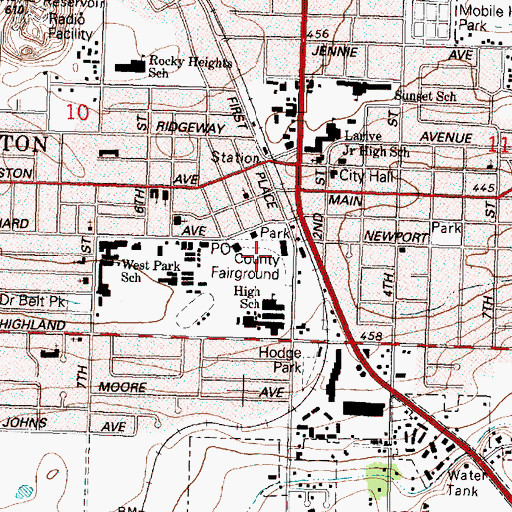Topographic Map of McKenzie Park, OR