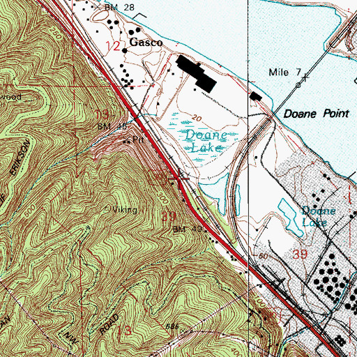 Topographic Map of Willbridge Siding (historical), OR