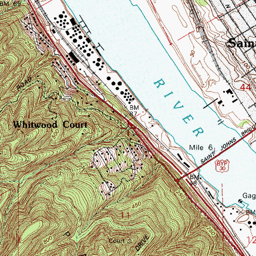 Topographic Map of Orwood Spur (historical), OR