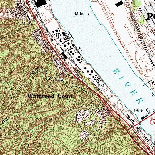 Topographic Map of Sunset Pacific Oil Company Spurs (historical), OR