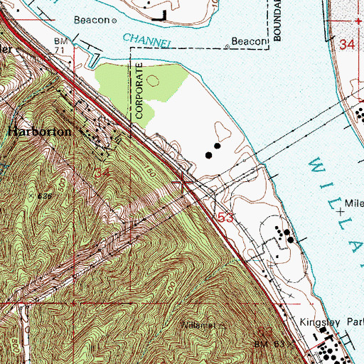 Topographic Map of West Oregon Lumber Company Spur (historical), OR