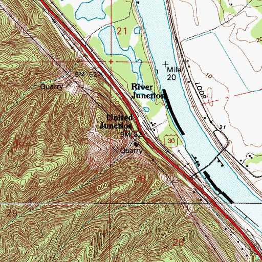 Topographic Map of Hubluco (historical), OR