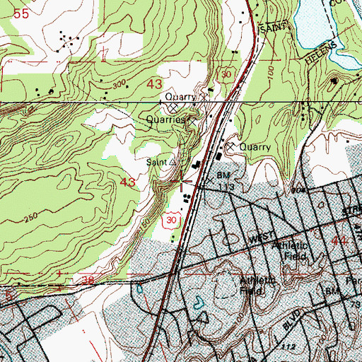 Topographic Map of Texas Oil Company Spur (historical), OR