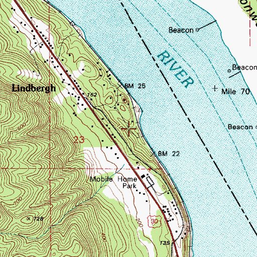 Topographic Map of Oasis (historical), OR