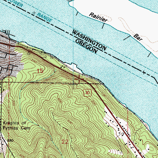 Topographic Map of Jacobson Reid Lumber Company (historical), OR