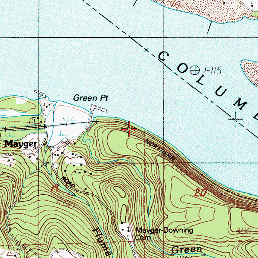 Topographic Map of Fluhrers Spur (historical), OR